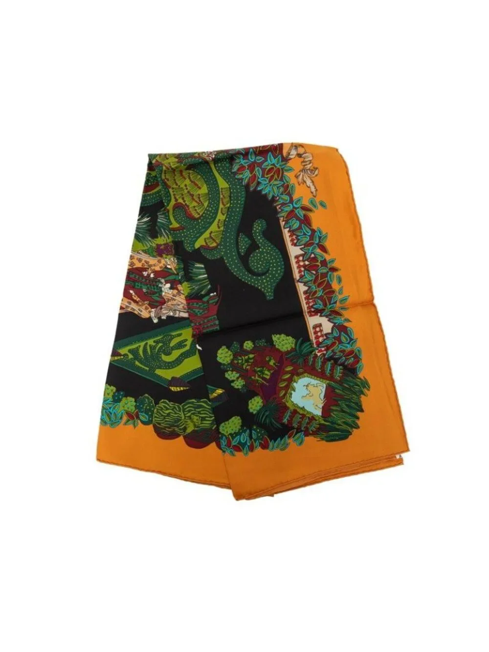 Hermes Carre 90 le Paradis du Roy Scarf Multicolor Silk